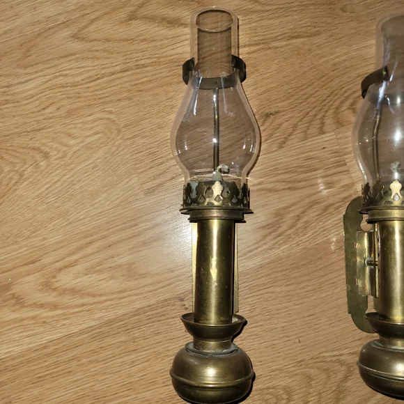 Vintage Brass Railroad Car Lights